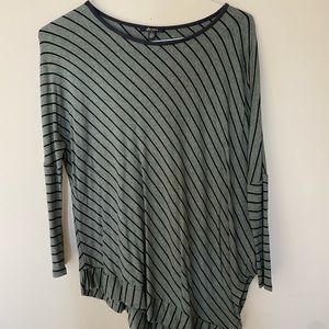 Ella Moss asymmetrical striped long sleeve